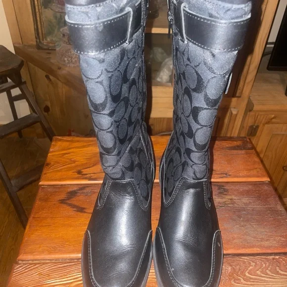 Coach Black Knee-High Boots - Picture 7 of 12